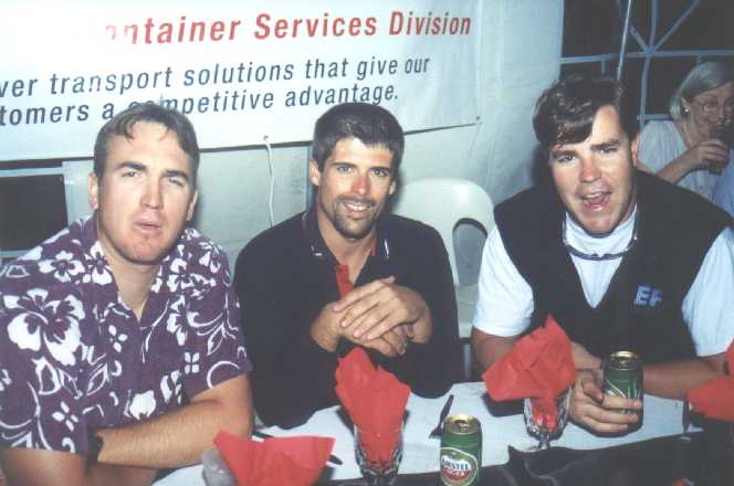 the boys -- Andy Zinn, Andy Beeckman and Mike Welch -- enjoying themselves