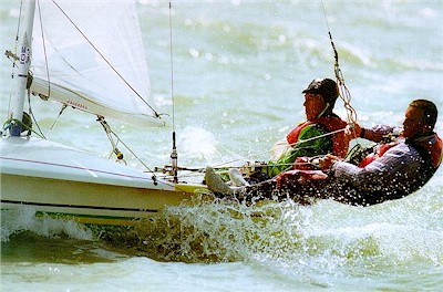 Marcel Buffet and Damien Trouillet at the European Cup in Nieuport.