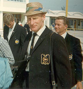 Pelle showing Larry Marks and Derek Farrant his respect